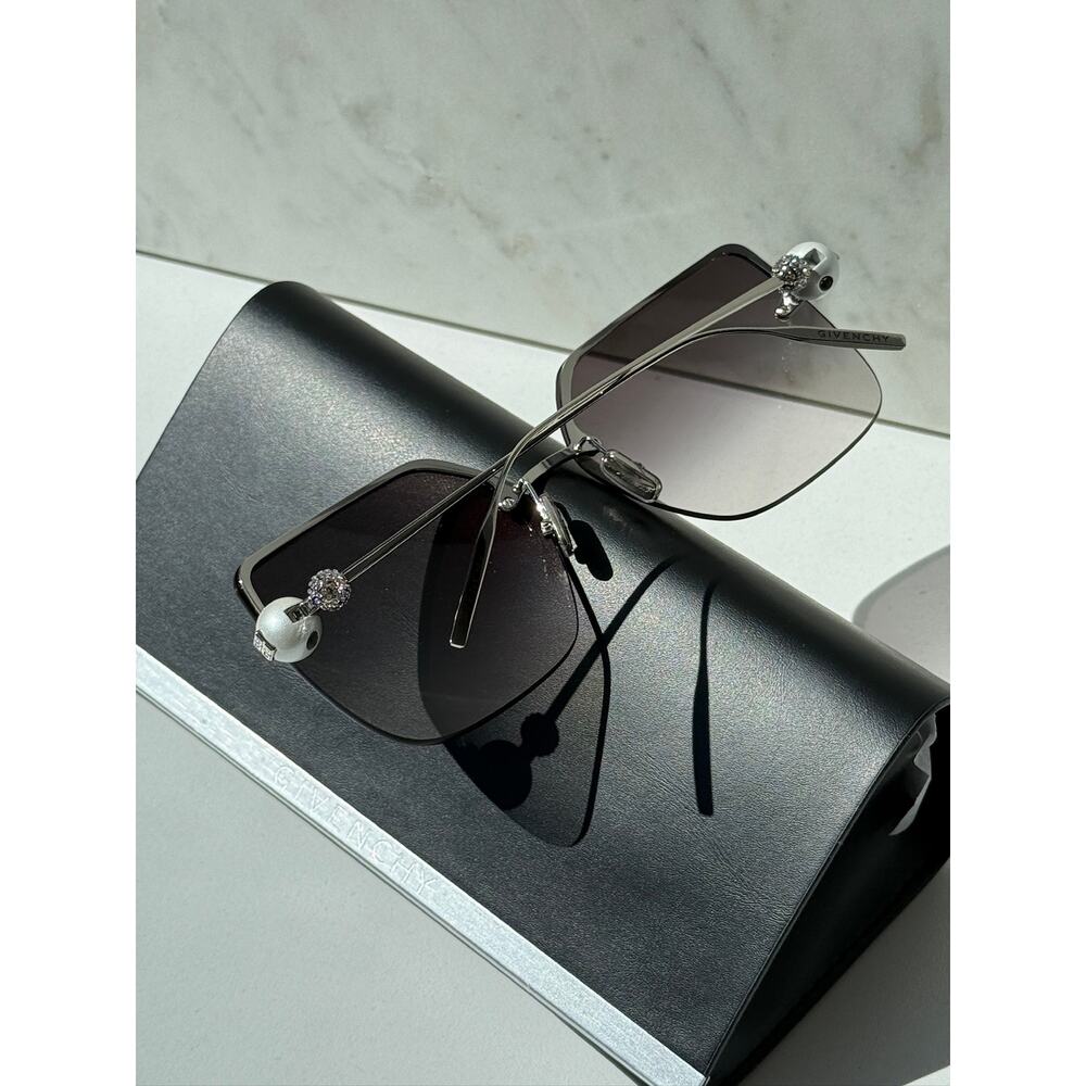 NEW Givenchy GV40110U Pearl Crystal Silver Sunglasses - Picture 7 of 7